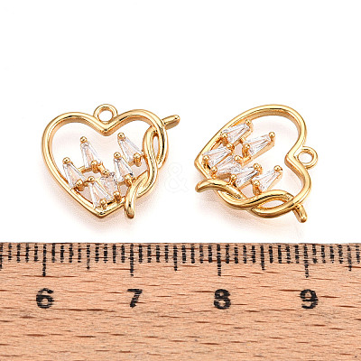 Brass Micro Pave Cubic Zirconia Pendants KK-N261-116A-G-1