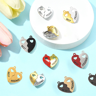10 Sets Spray Painted Alloy Split Pendants FIND-FS0004-20-1
