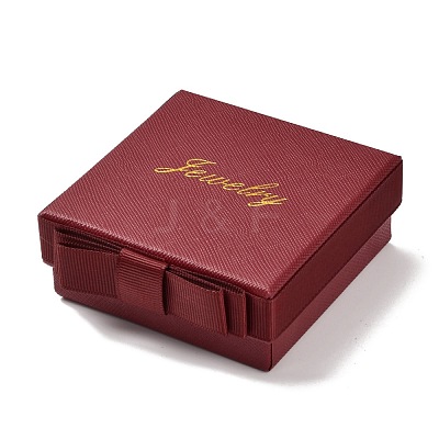 Square & Word Jewelry Cardboard Jewelry Boxes CBOX-C015-01B-01-1