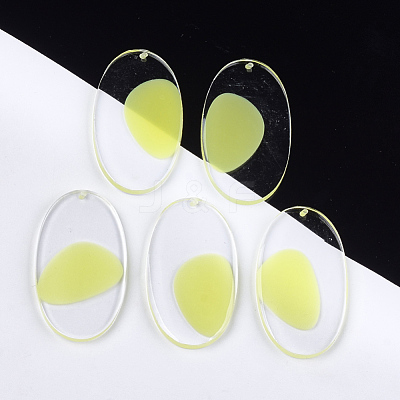 Transparent Resin Big Pendants X-CRES-S362-009B-1