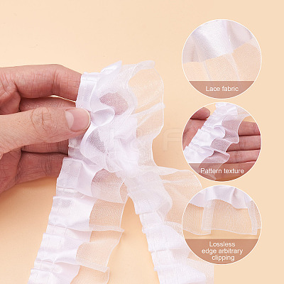2-Layer Pleated Satin Organza Ribbons PJ-TAC0004-02A-1