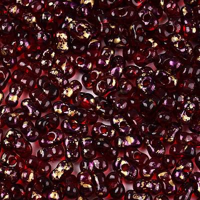 Picasso Spray Painted Glass Seed Beads SEED-T006-04-28-1