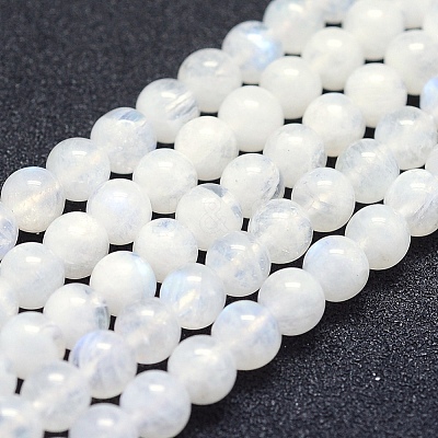 Natural Rainbow Moonstone Beads Strands G-P342-02B-6mm-AB+-1