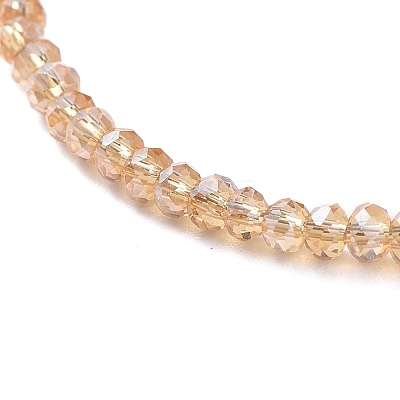 Electroplate Glass Beads Anklets AJEW-AN00279-05-1