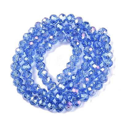 Electroplate Glass Beads Strands LS-EGLA-A044-T6mm-B14-1