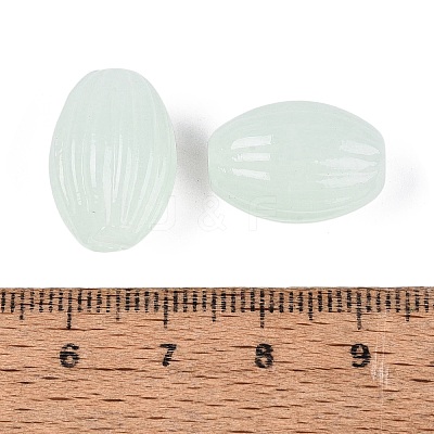Handmade Ribbed Lampwork Beads LAMP-N042-01C-1