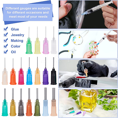 144Pcs 18 Styles PP Plastic Needles FIND-BC0014-20-1