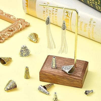 50Pcs 5 Styles Apetalous Alloy Bead Cone FIND-YW0006-39-1