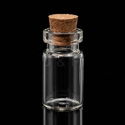 Glass Wishing Bottle Bead Containers X-CON-Q014-1