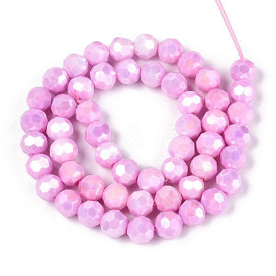 Anti-Tarnish Electroplate Glass Beads Strands EGLA-T021-10mm-15-02-1