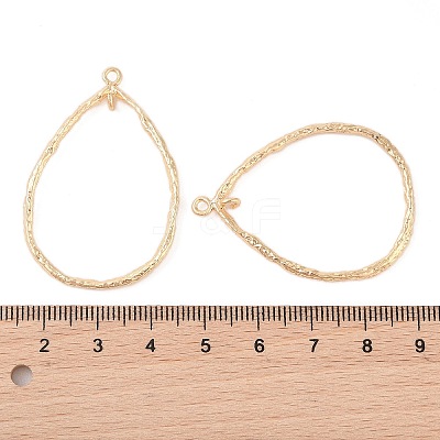 Brass Open Back Bezel Pendants LS-KK-N256-01G-G-1