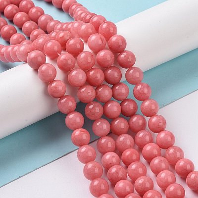 Natural Malaysia Jade Beads Strands G-A146-6mm-B08-1