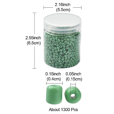 1300Pcs 6/0 Glass Seed Beads SEED-YW0002-19B-1