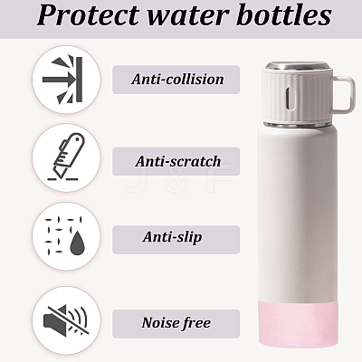 2Pcs 2 Colors Silicone Cup Sleeve AJEW-CP0003-77A-1