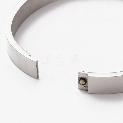 Non-Tarnish 304 Stainless Steel Bangles STAS-I169-03B-P-1