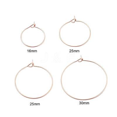 30Pcs 5 Size 316L Surgical Stainless Steel Hoop Earring Findings STAS-ZZ0001-03G-1