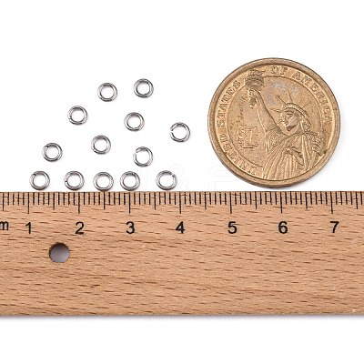 Tarnish Resistant 304 Stainless Steel Open Jump Rings STAS-Q186-02-4x0.8mm-1