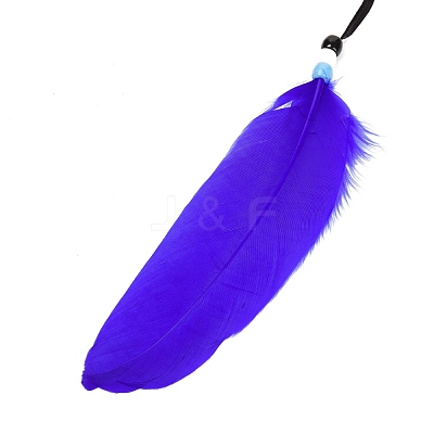 Iron Woven Web/Net with Feather Pendant Decorations AJEW-B016-07A-1