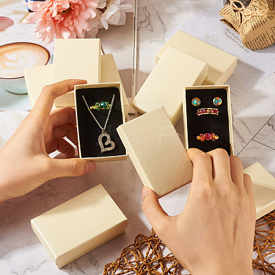 Rectangle Cardboard Paper Jewelry Box CON-TAC0015-01B-1