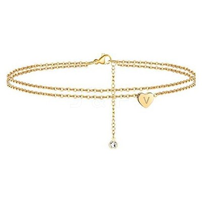 Heart Brass with Crystal Rhinestone Anklets FS-WGC43DA-13-1