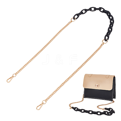 Acrylic & Iron Chain Bag Straps FIND-WH0111-378G-1