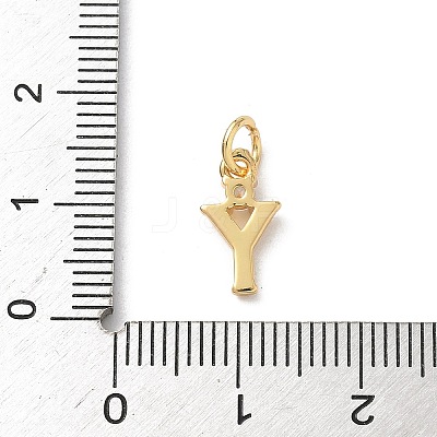 Brass Pave Clear Cubic Zirconia Charms KK-A273-01G-Y-1
