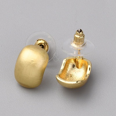 Alloy Oval Stud Earrings EJEW-WH0004-215-1