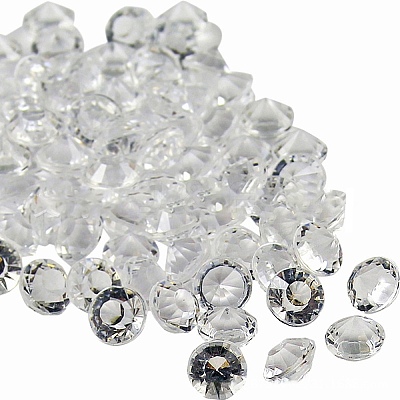 Acrylic Rhinestone Pointed Back Cabochons MRMJ-WH0081-26B-02-1