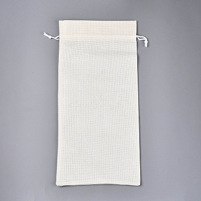 Rectangle Polyester Imitation Burlap Packing Pouches ABAG-N009-01A-01-1