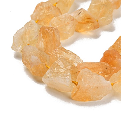 Rough Raw Natural Citrine Beads Strands G-K202-17B-1