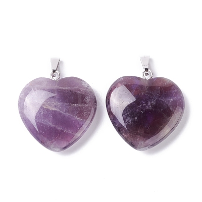 Natural Amethyst Pendants G-G956-B33-FF-1