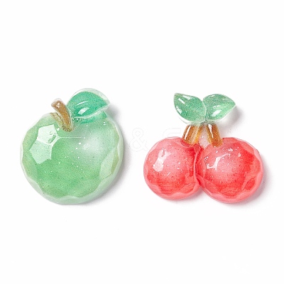 Autumn Theme Transparent Resin Cabochons CRES-A050-19-1