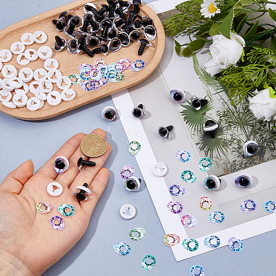 1 Bag Plastic Safety Craft Eye Sets DIY-FH0010-70C-1