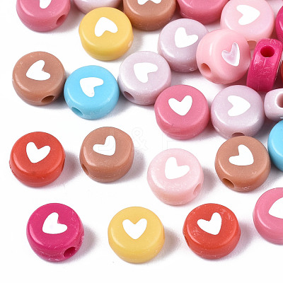 Opaque Acrylic Beads X-MACR-N008-51-B01-1