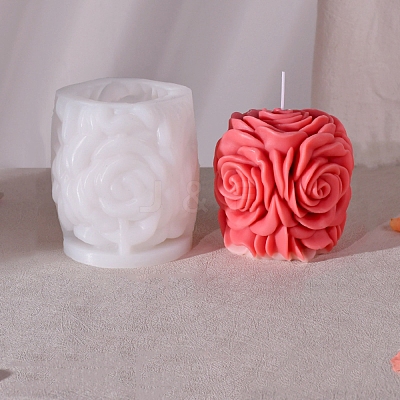 Valentine's Day 3D Rose Pillar DIY Candle Silicone Molds LS-DIY-K064-03A-1