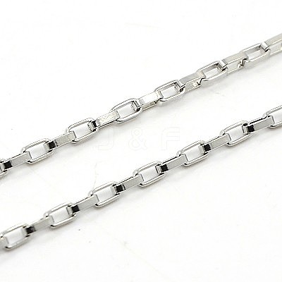 Tarnish Resistant Box Chain Necklace for Men NJEW-F027-17-2mm-1