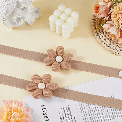 Fibre Flower Curtain Tiebacks AJEW-WH20022-50B-02-1