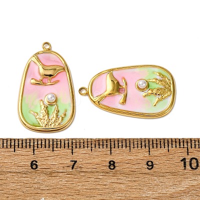 304 Stainless Steel Enamel Pendants X1-STAS-L299-22G-02-1