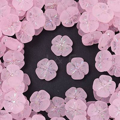 Frosted Transparent Acrylic Beads X1-OACR-P029-19B-05-1
