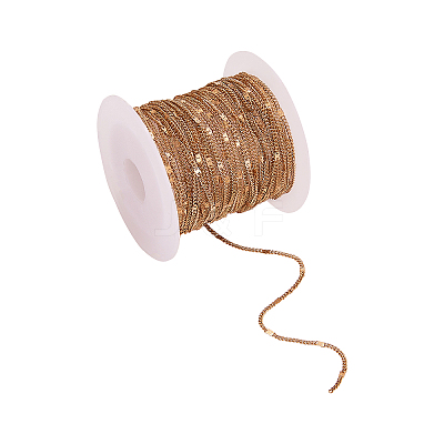 Soldered Brass Coated Iron Curb Chains CH-CJ0001-01A-KCG-1
