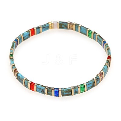 Bohemian Glass Seed Beaded Stretch Bracelets JM4508-43-1