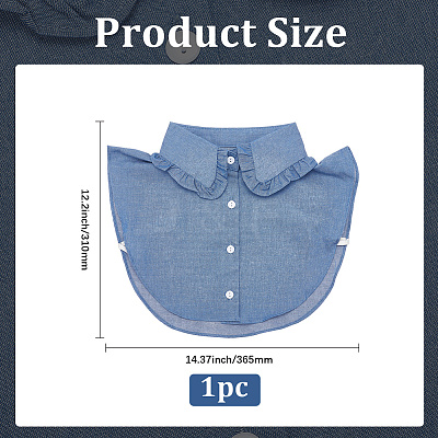 Detachable Cotton Shirt Collars AJEW-WH20816-025A-1