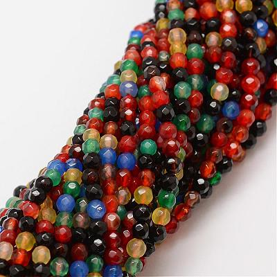 Natural Agate Bead Strands G-G882-4mm-A07-1