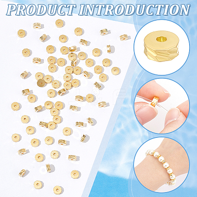 80Pcs Brass Bead KK-BC0013-53D-1