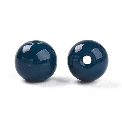Opaque Solid Color Glass Beads GLAA-N007-8mm-A06-1