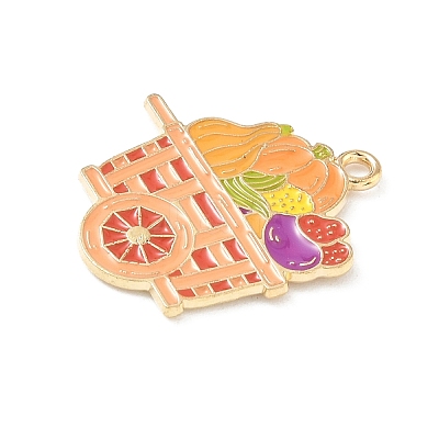 Thanksgiving Day Alloy Enamel Pendants ENAM-I076-01G-11-1