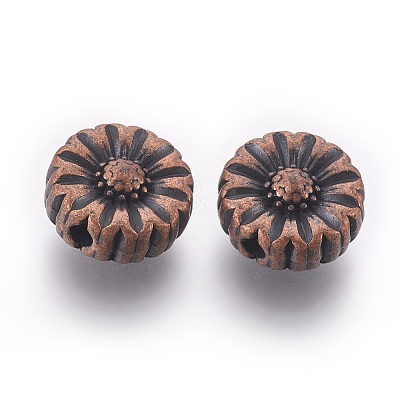 Tibetan Style Alloy Flower Beads LS-TIBEP-GC190-R-NR-1