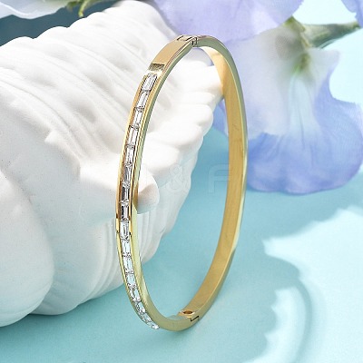 304 Stainless Steel Rhinestone Bangles for Women BJEW-Z092-08G-1