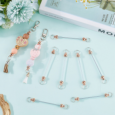 10Pcs Alloy Beadable Keychain Bar for Jewelry Making DIY Crafts FIND-SC0014-33A-1