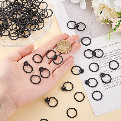 Ring Plastic Front Closure Bra Hook FIND-WH0291-30-1
